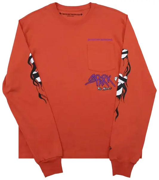 Chrome Hearts Matty Boy SPARK Sadistic Lipstick Long-Sleeve 'Red'