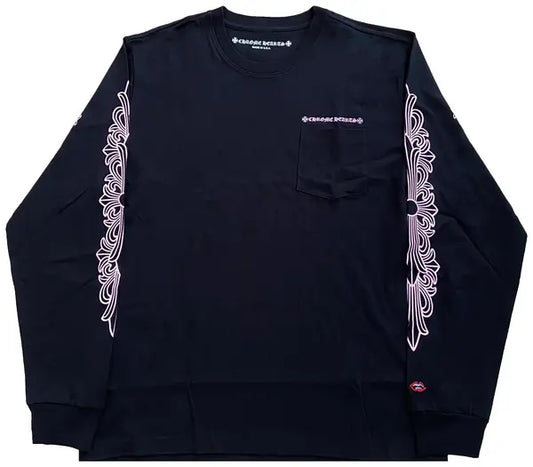 Chrome Hearts x Matty Boy Anarchy Arc Long-Sleeve Top 'Black/Pink'