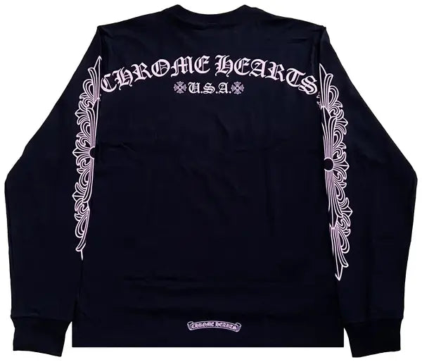 Chrome Hearts x Matty Boy Anarchy Arc Long-Sleeve Top 'Black/Pink'