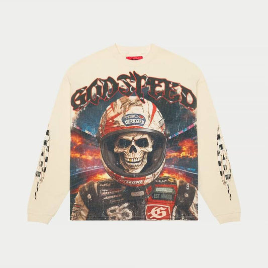 Godspeed Racer Goldie LS T-Shirt (Bone) 1